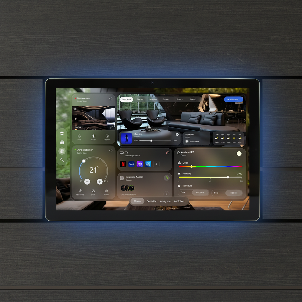 2026 New 10.1 Inch Wall Mount Android POE Tablet Ultral-Slim Smart Home Control Panel with LED Lights,Google Play
