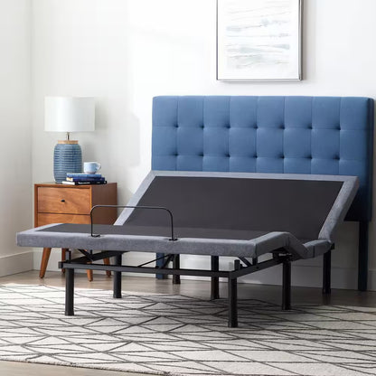 Black Full Adjustable Bed Frame Base with Wireless Remote and Smart App