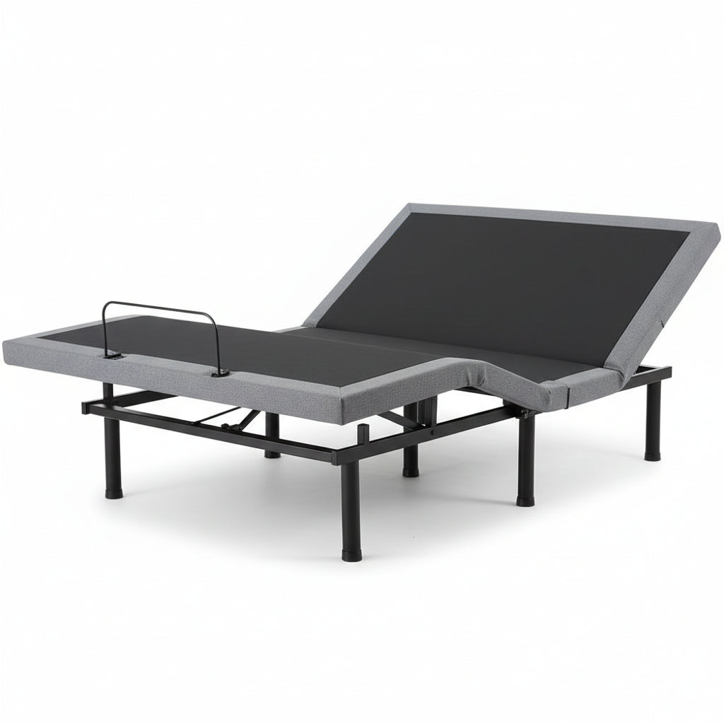 Black Full Adjustable Bed Frame Base with Wireless Remote and Smart App