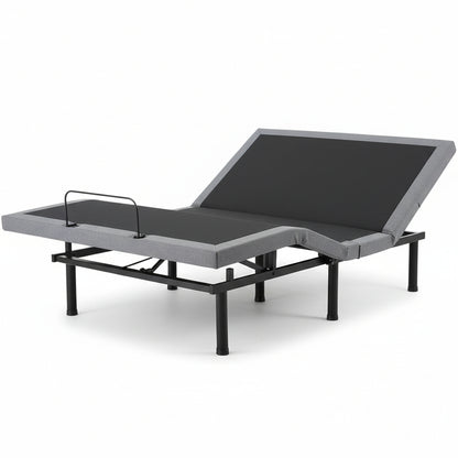 Black Full Adjustable Bed Frame Base with Wireless Remote and Smart App