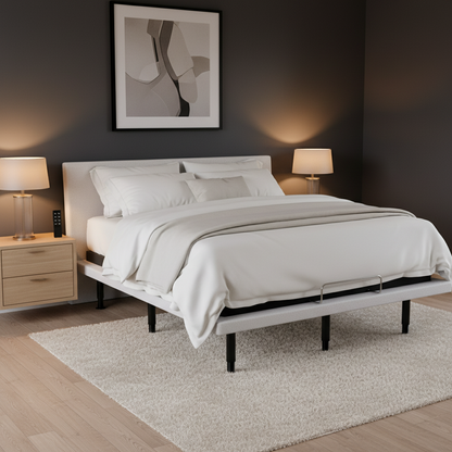 Adjustable Bed Frame King Size with Wireless Remote, USB, Head Foot Incline, Underbed Light, Zero Gravity, Heavy Duty Platform Bed Base