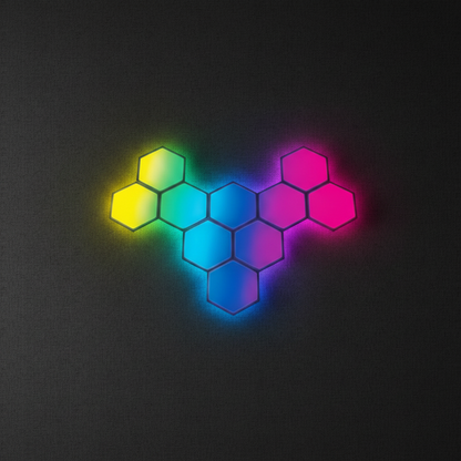 10 -Pack 1-Ft X 1-Ft Multicolor LED Panel Light